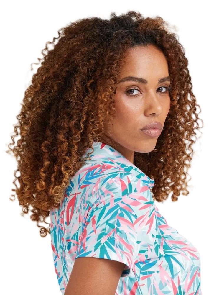 PING Aeria Printed dámske polo, tropic retreat