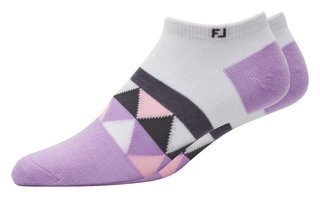 FootJoy ProDry Lightweight Low-Cut Fashion dámske ponožky, bílo/fialová