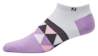FootJoy ProDry Lightweight Low-Cut Fashion dámske ponožky, bílo/fialová