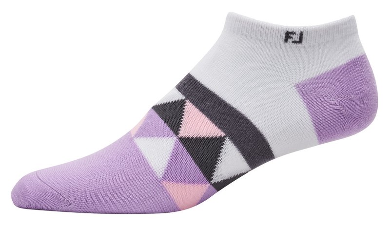 FootJoy ProDry Lightweight Low-Cut Fashion dámske ponožky, bílo/fialová