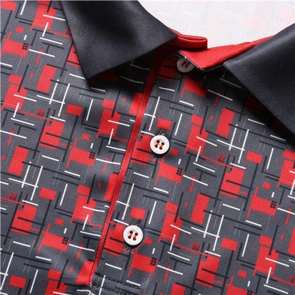 Fashion Sports Wear Lisabon pánske polo, čierno/červené