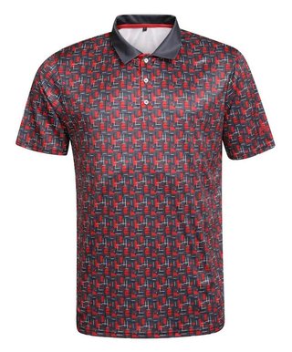 Fashion Sports Wear Lisabon pánske polo, čierno/červené