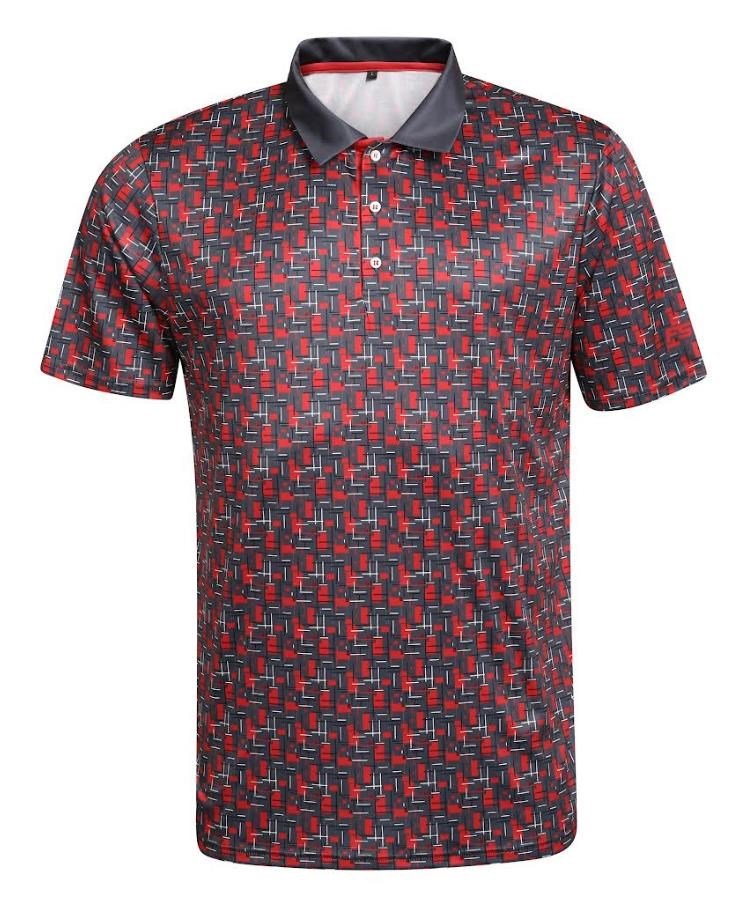 Fashion Sports Wear Lisabon pánske polo, čierno/červené