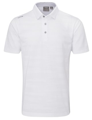 PING Claude Camo Mesh pánske polo, biele