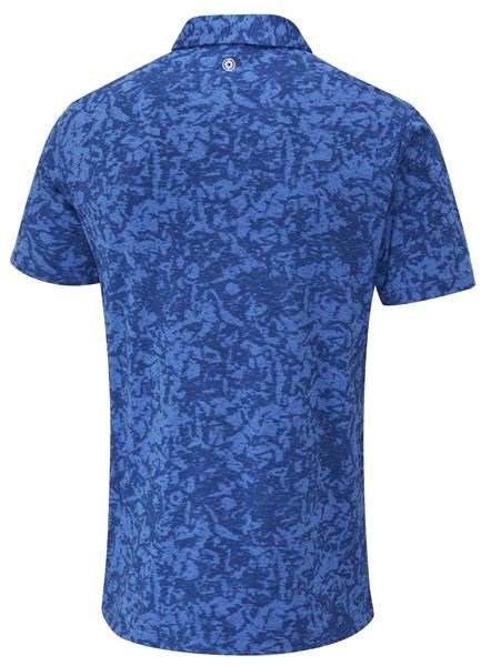 PING Marek Camo Jacquard pánske polo, bright cobalt multi