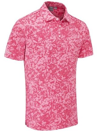 PING Marek Camo Jacquard pánske polo, rhapsody pink multi