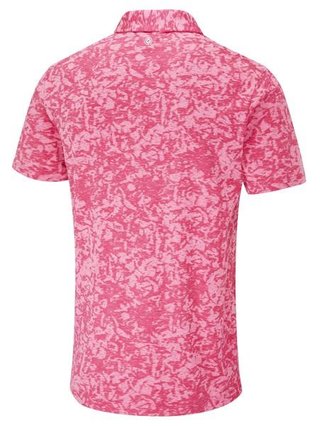 PING Marek Camo Jacquard pánske polo, rhapsody pink multi