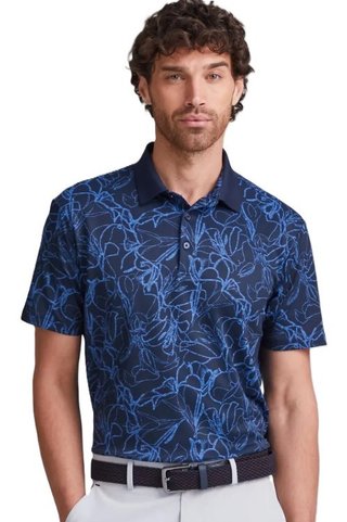 PING Orlando pánske polo, navy/bright cobalt