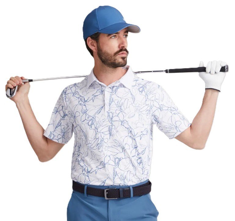 PING Orlando pánske polo, biela/stellar