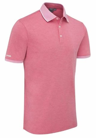 PING Gideon pánske polo, rhapsody pink marl