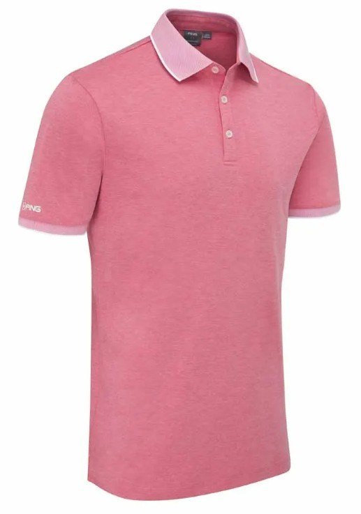 PING Gideon pánske polo, rhapsody pink marl
