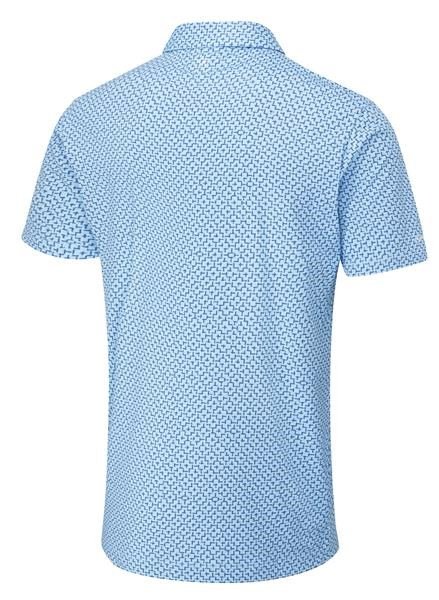 PING Ephron Printed pánske polo, baltic sea multi