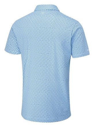 PING Ephron Printed pánske polo, baltic sea multi