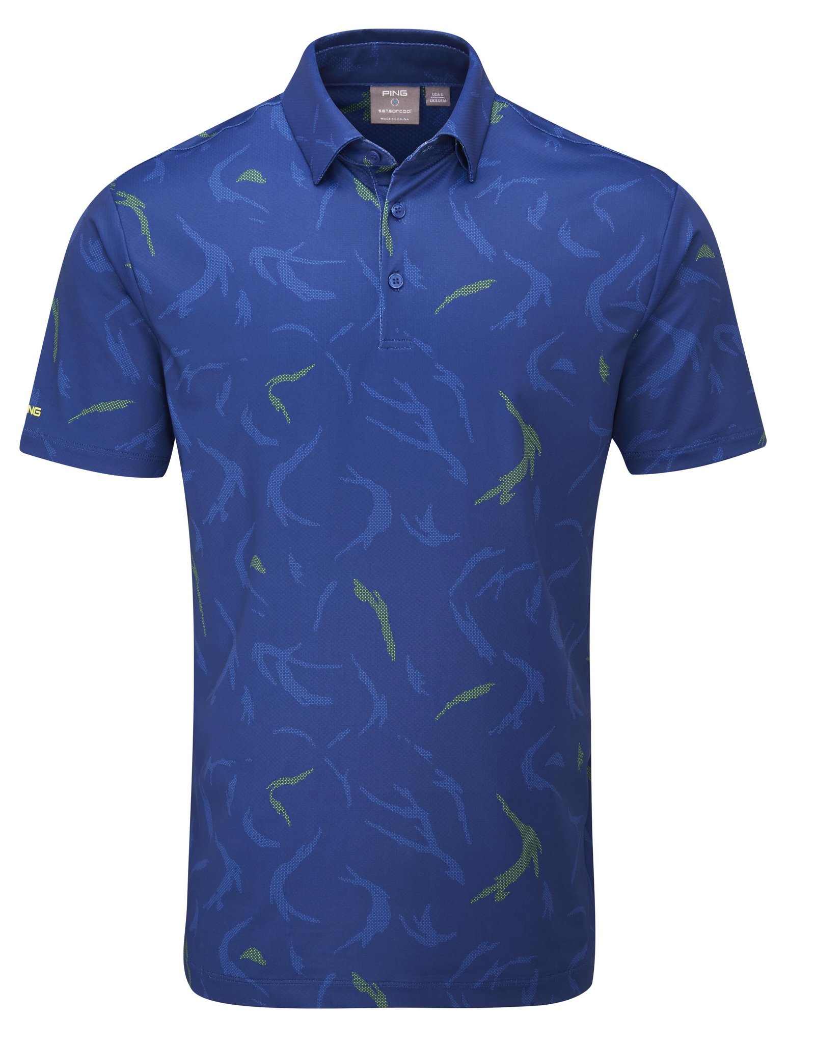 PING Ephron Printed pánske polo, inky multi