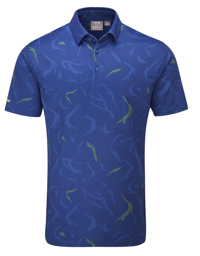 PING Ephron Printed pánske polo, inky multi