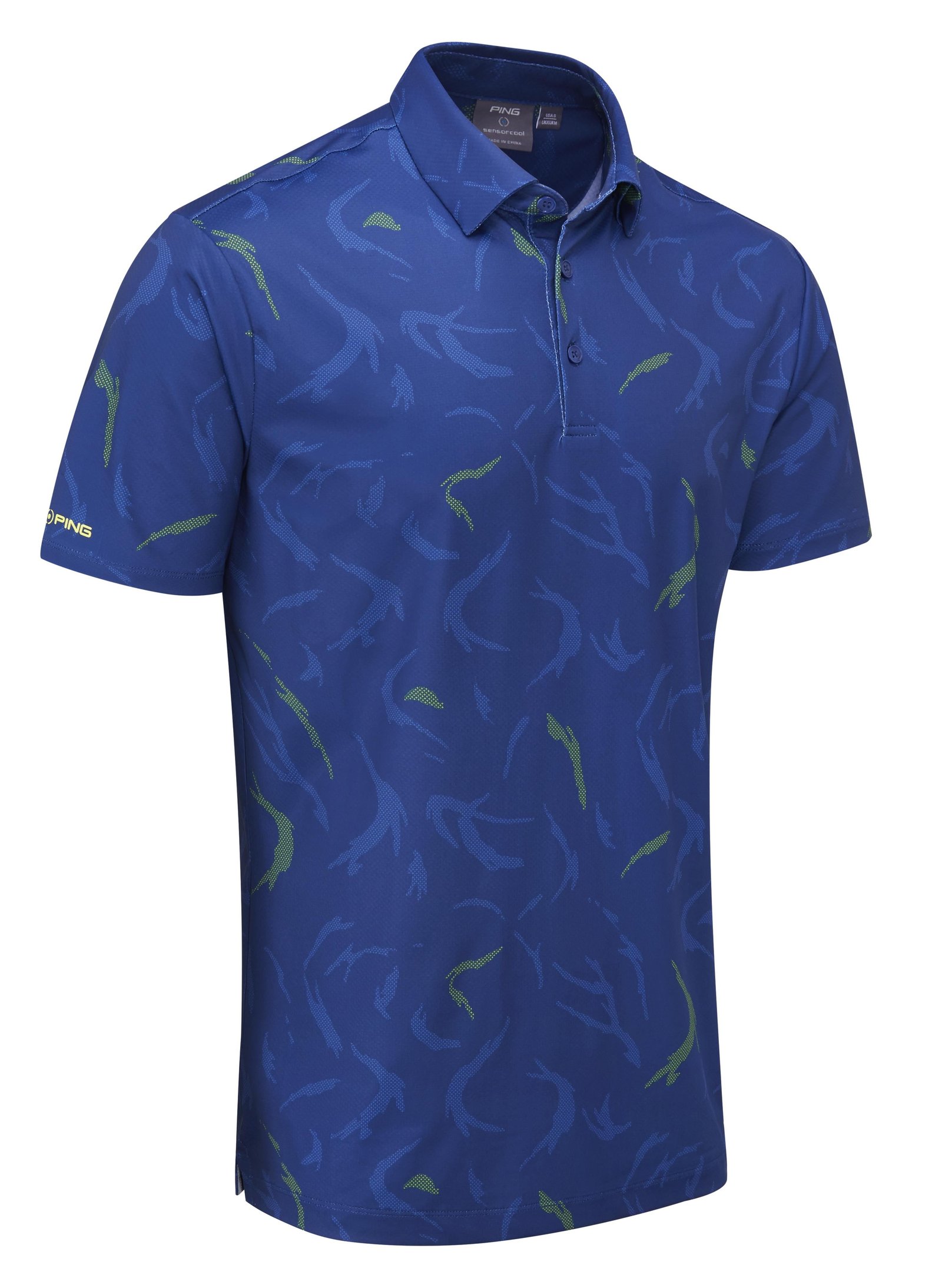 PING Ephron Printed pánske polo, inky multi