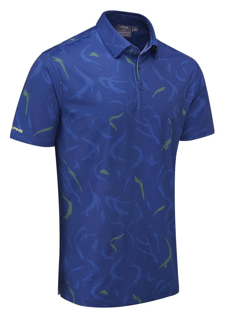 PING Ephron Printed pánske polo, inky multi