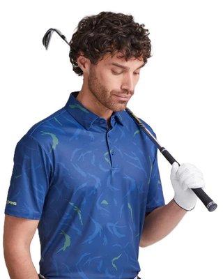 PING Ephron Printed pánske polo, inky multi