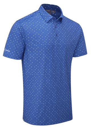 PING Ephron Printed pánske polo, bright cobalt multi