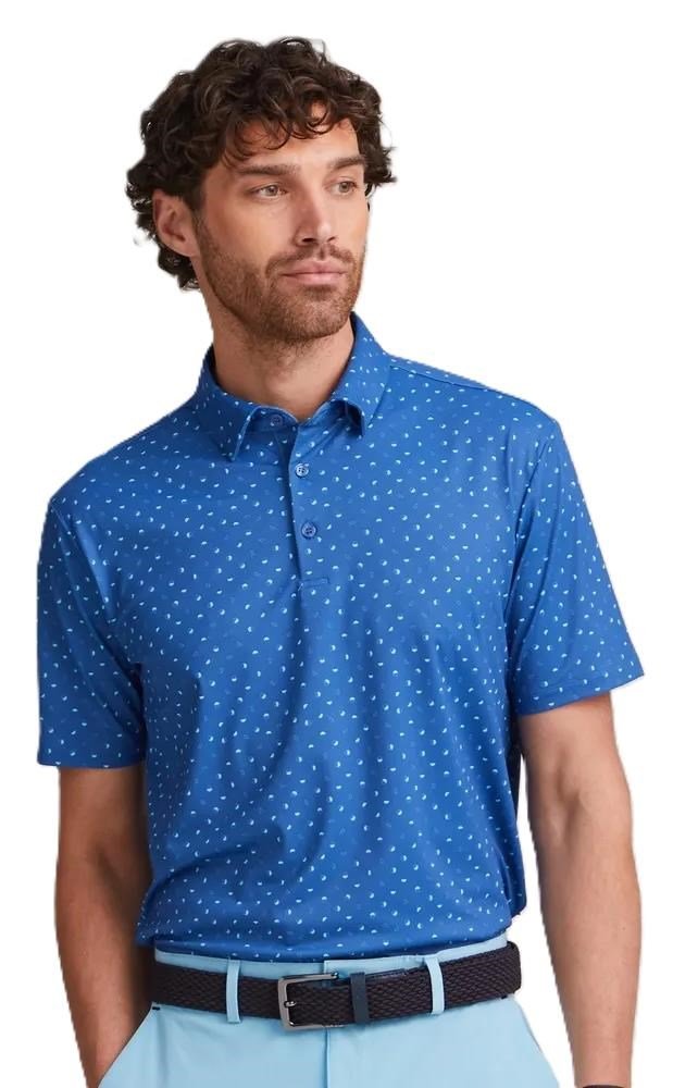 PING Ephron Printed pánske polo, bright cobalt multi