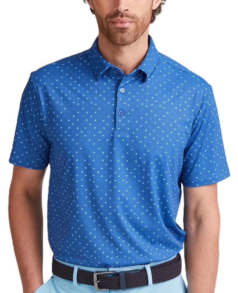 PING Ephron Printed pánske polo, bright cobalt multi
