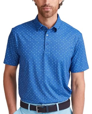 PING Ephron Printed pánske polo, bright cobalt multi