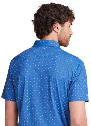 PING Ephron Printed pánske polo, bright cobalt multi