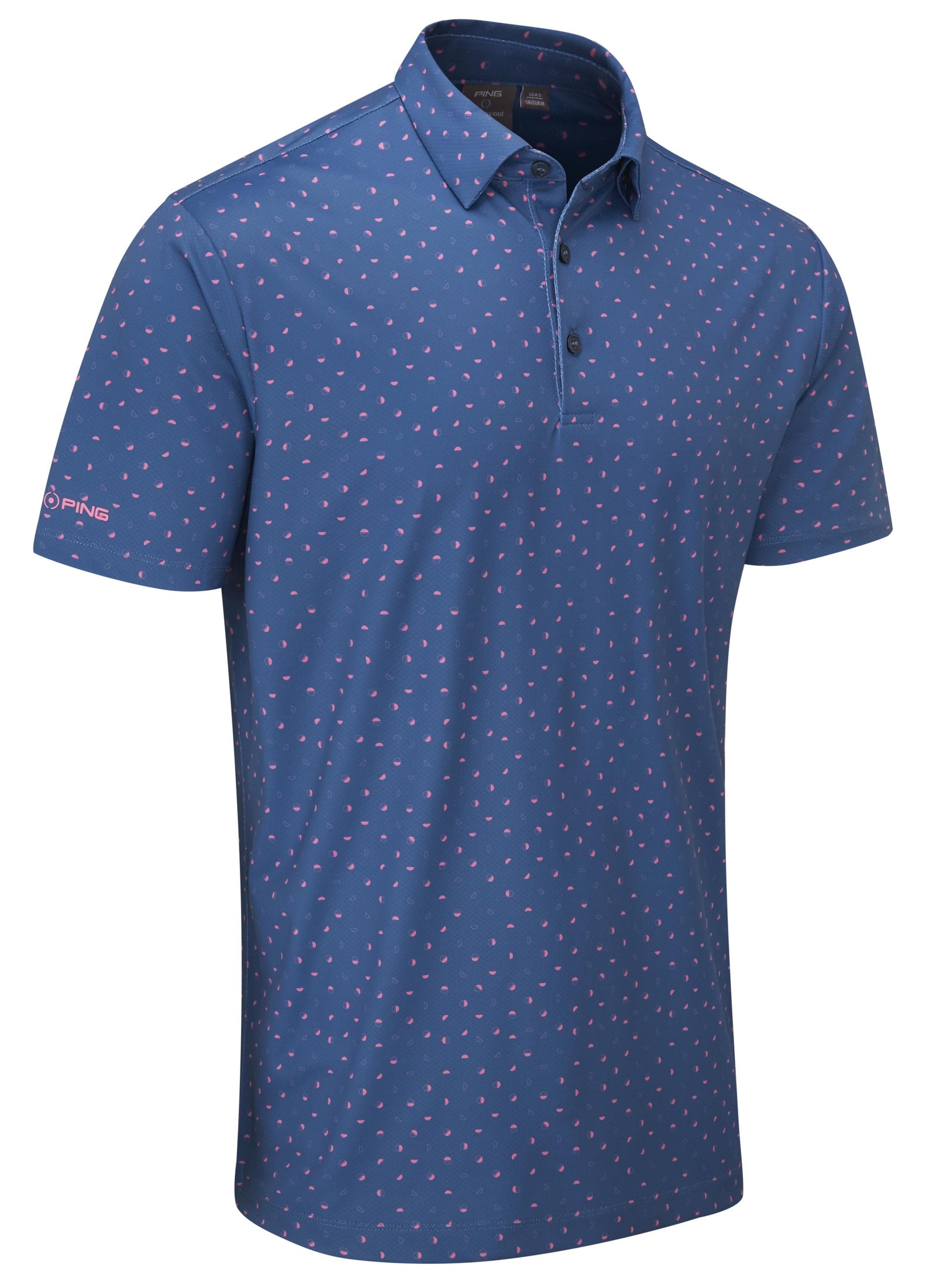 PING Ephron Printed pánske polo, stellar multi
