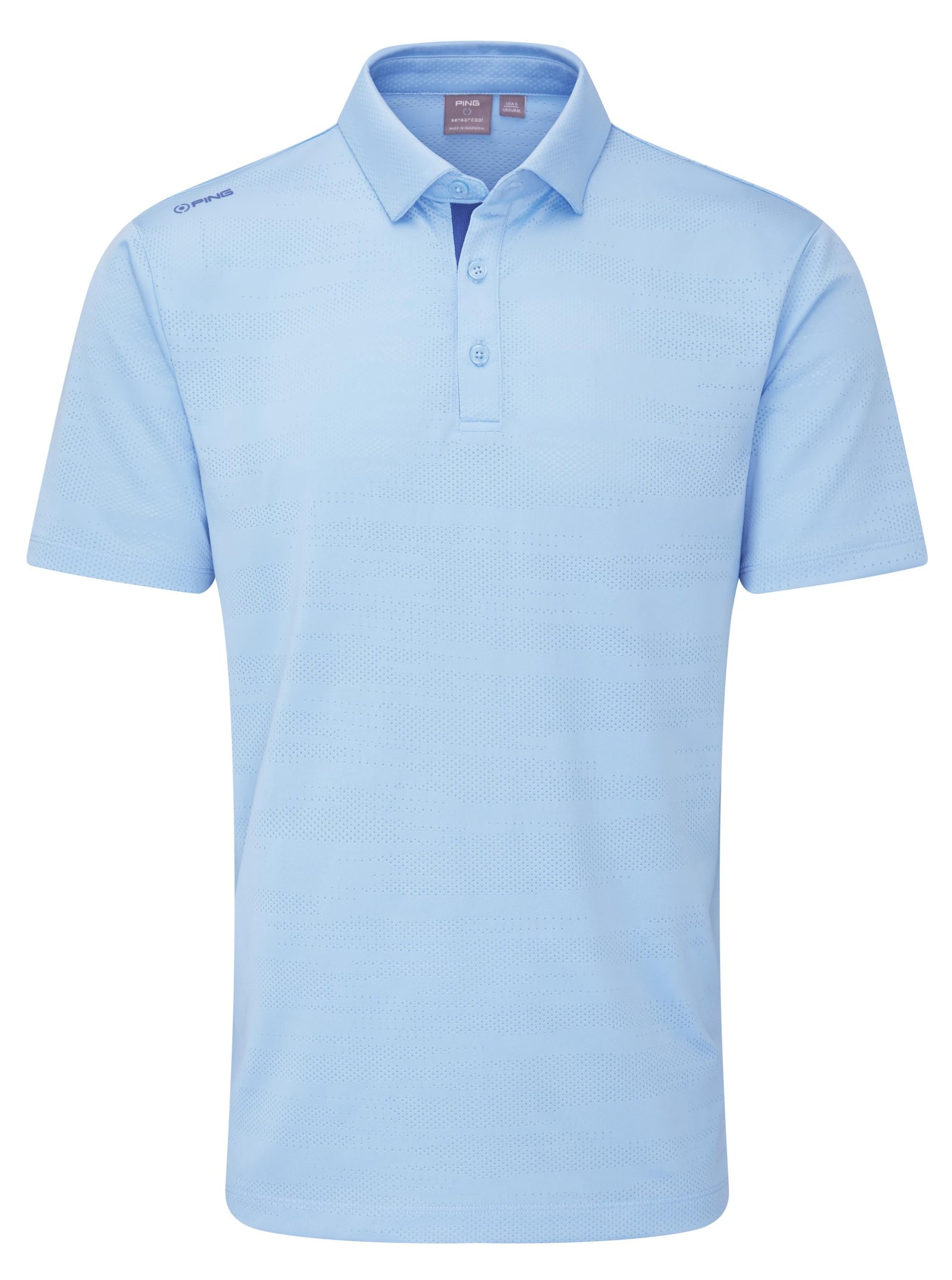 PING Claude Camo Mesh pánske polo, baltic sea