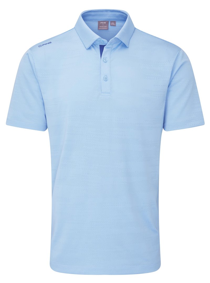 PING Claude Camo Mesh pánske polo, baltic sea