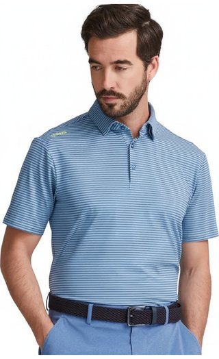 PING Langford pánske polo, bright cobalt/white