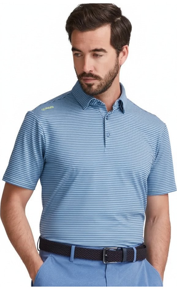 PING Langford pánske polo, bright cobalt/white