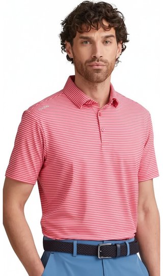 PING Langford pánske polo, rhapsody/pink white