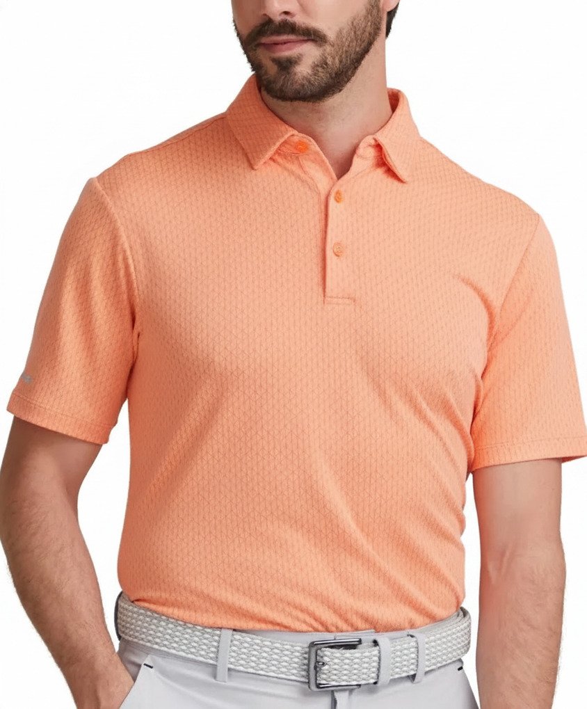 PING Hershel pánske polo, wild salmon multi