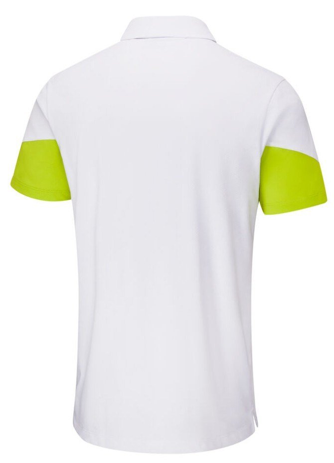 PING Ty pánske polo, biela/lime
