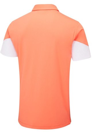 PING Ty pánske polo, wild salmon/biela