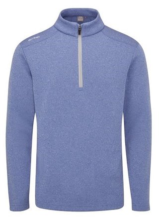 PING Ramsey half zip ribbed fleece pánsky pullover, bright cobalt marl