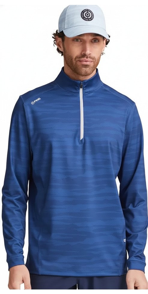 PING Latham Half Zip pánsky midlayer, inky multi