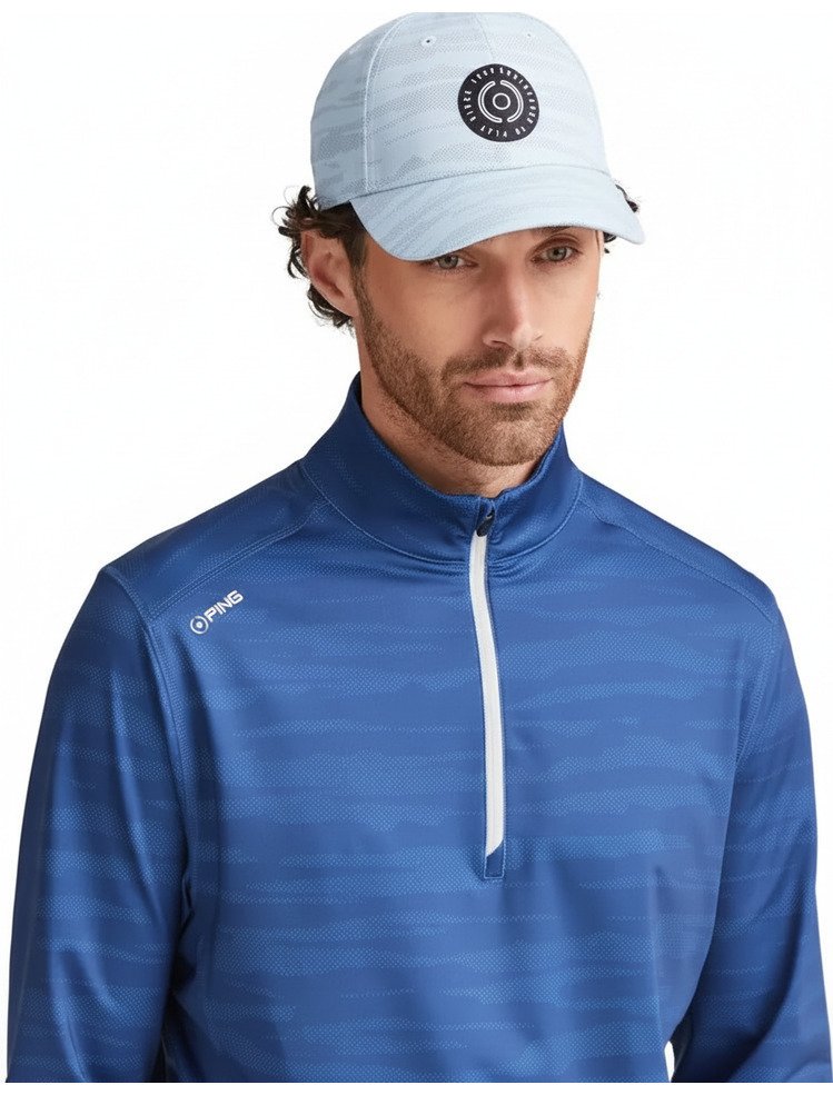 PING Latham Half Zip pánsky midlayer, inky multi