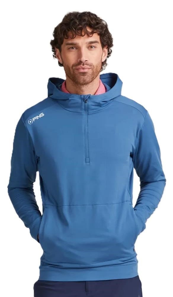 PING Haldon Hooded Fleece pánska mikina, stellar