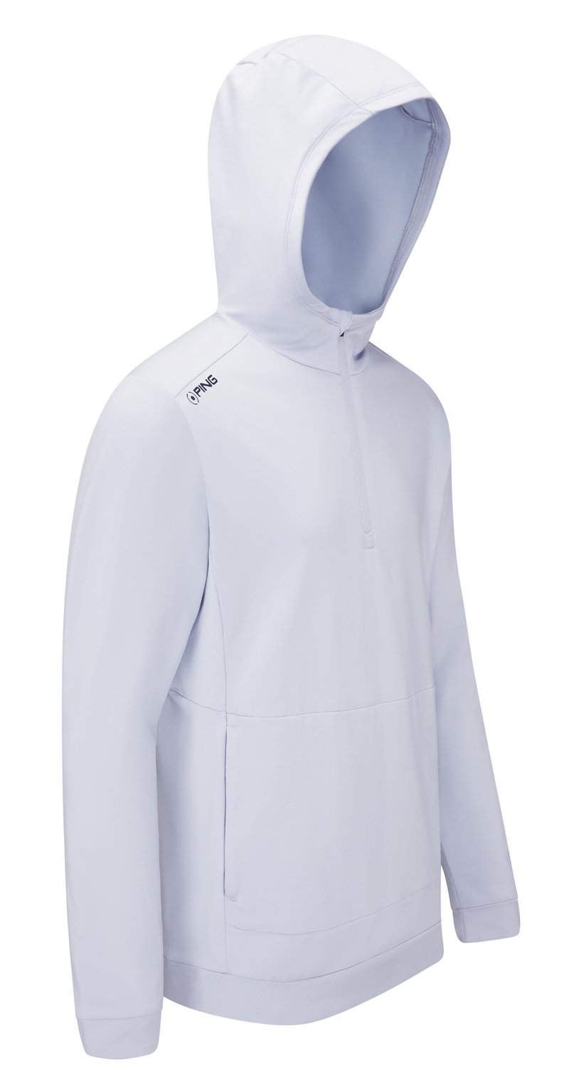 PING Haldon Hooded Fleece pánska mikina, pearl grey