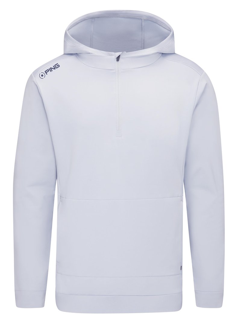 PING Haldon Hooded Fleece pánska mikina, pearl grey