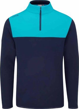 PING Kinver pánska mikina, navy/turquoise