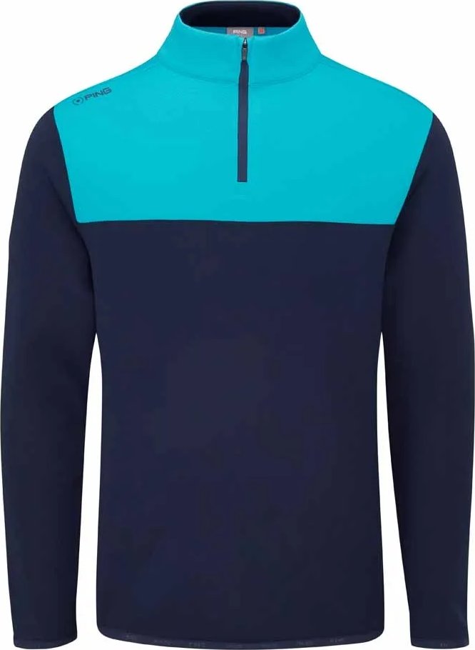 PING Kinver pánska mikina, navy/turquoise