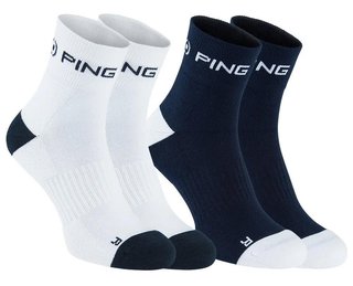 PING Quarter pánske ponožky, tmavomodrá/biela (2 páry)