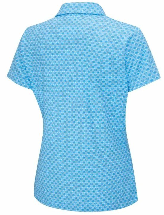 PING Aeria Printed dámske polo, azure geo