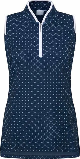 PING Penola Printed Sleeveless dámske polo, micro monogram
