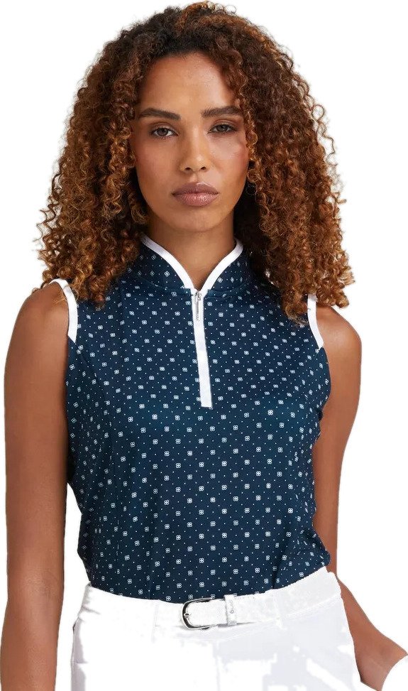 PING Penola Printed Sleeveless dámske polo, micro monogram
