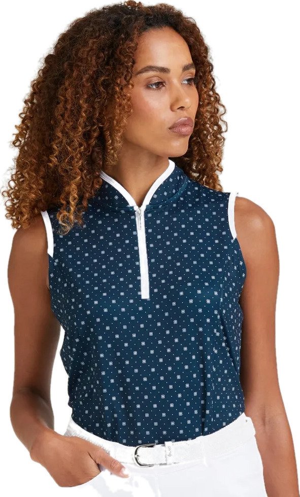 PING Penola Printed Sleeveless dámske polo, micro monogram