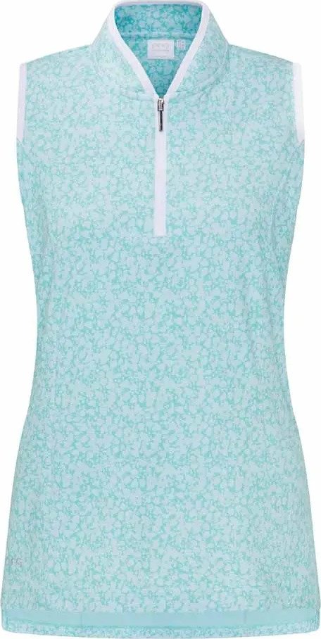 PING Penola Printed Sleeveless dámske polo, splash